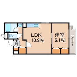 紀伊中ノ島駅 徒歩6分 1階の物件間取画像